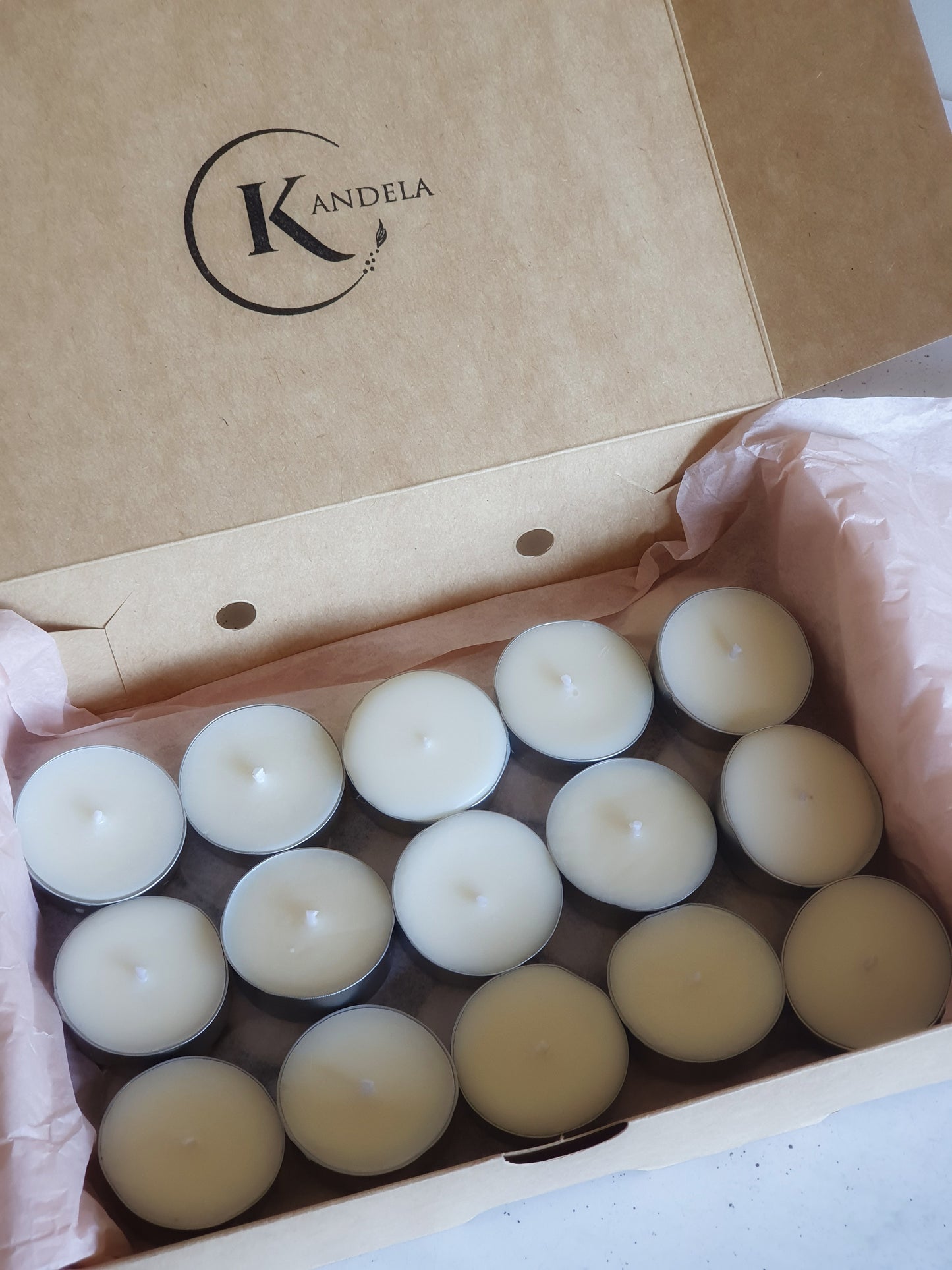 36 Kandelas Tealight de cera de soya CON FRAGANCIA