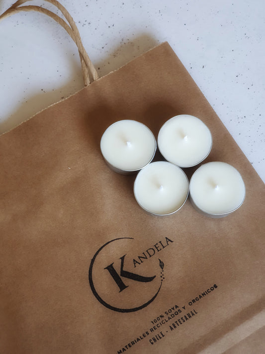 36 Kandelas Tealight de cera de soya CON FRAGANCIA