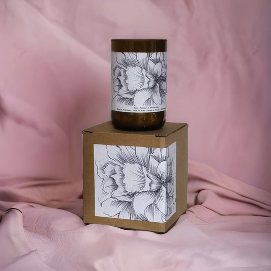 Kandela Rosa Peonía & Nectarina - botella recuperada de cerveza
